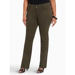 Torrid slim fit boot olive green dress pants